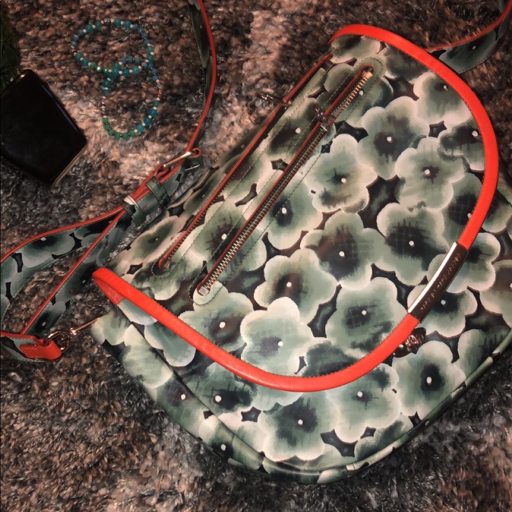 Marc Jacobs AKI Floral Fatigue Green Messenger Bag